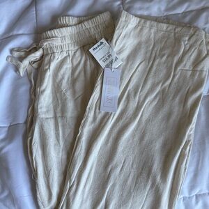 Sienna Sky Cream Textured Pants